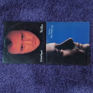 Vintage Phil Collins Vinyl Record Bundle No Jacket Required & Hello I must Be